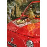 Card - Fiat Drive with Pizza by Ekaterina Zagorska