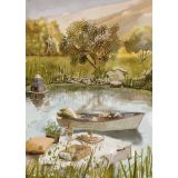 Card - Picnic on a Lake by Ekaterina Zagorska