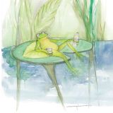 Card - Frog Relaxing by Emma Pleasance