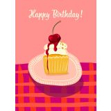 Card - Happy Birthday Cupcake by Emma Whitelaw