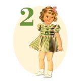 Card - Vintage Dolls - 140mm x 140mm