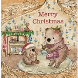 Card - Merry Christmas, Wombats Baking by Shaney Hyde