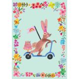 Card - Rabbit on a Scooter by Katherine Herrell