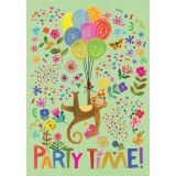 Card - Party Time Monkey by Katherine Herrell