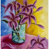 Card - Purple Lilies by Kate Quinn