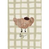 Card - Bonjour, Jellycat Croissant by Lion & Pear