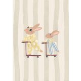 Card - Everlasting Love, Rabbits on Scooters Yellow & Blue by Lion & Pear