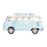 Card - Blue Kombi Van by Sailah Lane