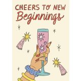 Card - Cheers to New Beginings by Little Eyes Alien