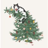 Card - Cat in the Christmas Tree by Alissa Levy
