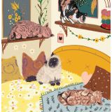 Card - Cat Slumber Party by Alissa Levy