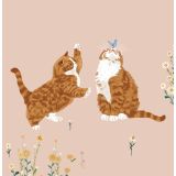 Card - Ginger Cats Playing by Alissa Levy