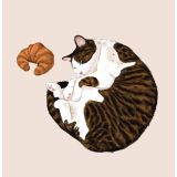 Card - Tabby Cat Croissant by Alissa Levy