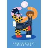 Card - Happy Birthday Disco Titts by Lucy Maggie Designs