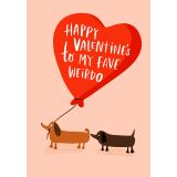 Card - Happy Valentine's Day to My Favourite Weirdo by Lucy Maggie Designs