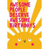 Card - Awesome People Deserve Awesome Birthdays by Lucy Maggie Designs