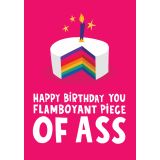 Card - Happy Birthday you Flamboyant Piece of A** by Lucy Maggie Designs