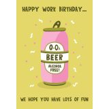 Card - Happy Birthday (0.0% Beer) by Lucy Maggie Designs