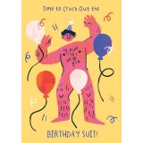 Card – Time to Crack Out the Birthday Suit by Lucy Maggie Designs