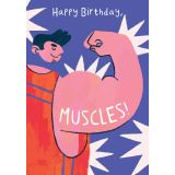 Card - Happy Birthday, Muscles by Lucy Maggie Designs