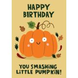 Card - Happy Birthday, You Smashing Pumpkin by Lucy Maggie Designs