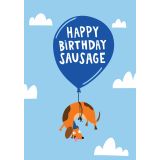 Card - Happy Birthday Sausage by Lucy Maggie Designs