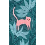 Card - Leaping Pink Cat by Mel Armstrong