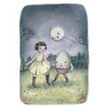 Card - Girl & Egg Under the Moon by Michelle Pleasance