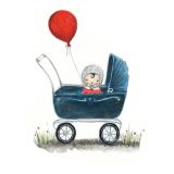 Card - Baby In Pram by Michelle Pleasance