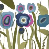 Card - Blue & Purple Flowers by Prue Pittock