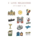 Card - I Love Melbourne by Ruth Waters