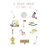 Card - I Play Golf by Ruth Waters