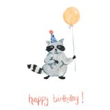 Card - Happy Birthday Raccoon by Sabina Fenn