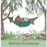 Card - S Merry Christmas, Wombat in a Hammock by Shaney Hyde