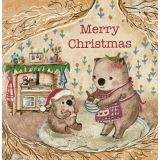 Card - S Merry Christmas, Wombats Baking by Shaney Hyde