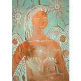 Card - Amazonite Mermaid by Amanda Sky