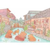 Card - Tea Time in Capybara Town by Enjoy Sü