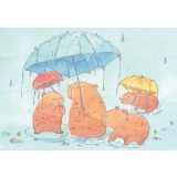 Card - Wombats in the Rain by Enjoy Sü