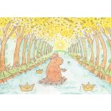 Card - Capybara & Paper Boats by Enjoy Sü