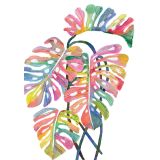 Card - Rainbow Monstera by Subhashini Narayanan