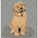 Card - Golden Retriever by Little Bear