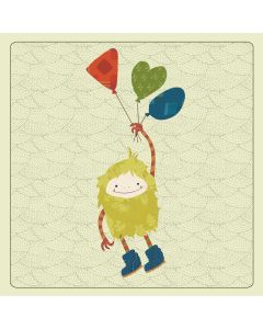 Card - Monkey Holding Balloons by Bronwyn Seedeen