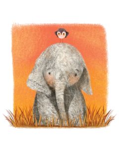 Card - Elephant & Bird by Caroline McPherson