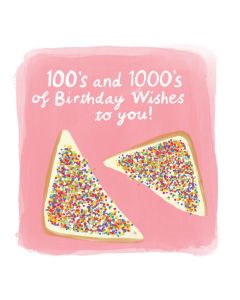 Card - Pink 100s & 1000s Birthday Wishes For You by Cat MacInnes