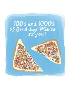 Card - Blue 100s & 1000s Birthday Wishes For You by Cat MacInnes