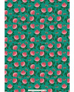 Wrapping Sheets - Waratah On Green by Emma Whitelaw