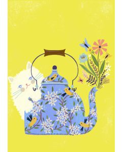 Card - Cat & Tea by Kenzie Kae