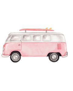 Card - Pink Kombi Van by Sailah Lane