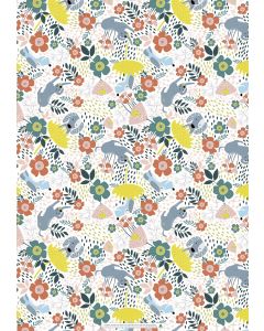 Wrapping Sheets - Floral Dog by Mel Armstrong