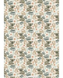 Wrapping Sheets - Floral Koala by Mel Armstrong